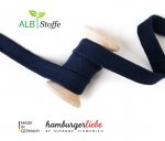 Bio Flachkordel - 1,2 cm - A10 - blue navy - Albstoffe - Hamburger Liebe